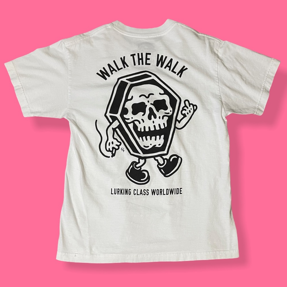 Black White Lurking Class Shirt Front Back Print